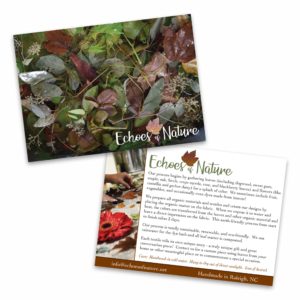 Postcard Graphic Design - a flyer / brochure for entrepreneur with a new small business in Raleigh, NC